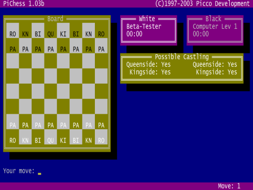 Screenshot of PiChess