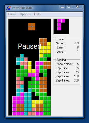 Screenshot of PowerTris