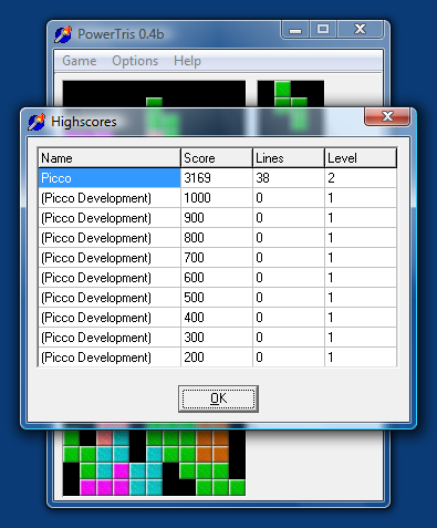 Screenshot of PowerTris