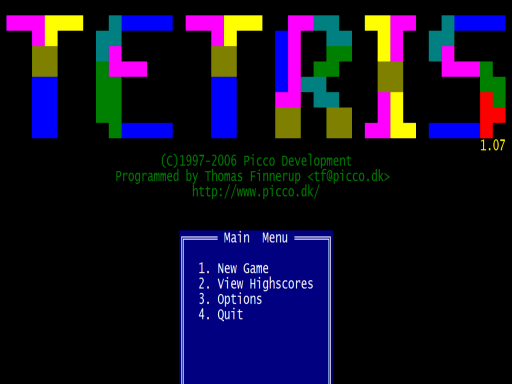 Screenshot of Tetris