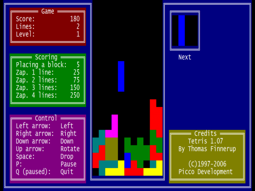 Screenshot of Tetris