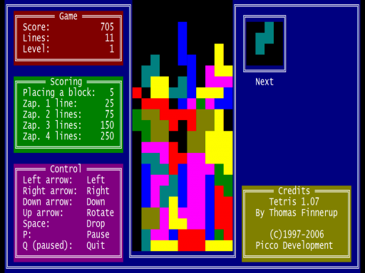 Screenshot of Tetris