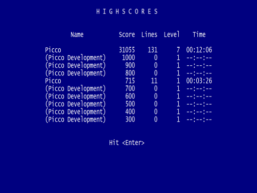 Screenshot of Tetris